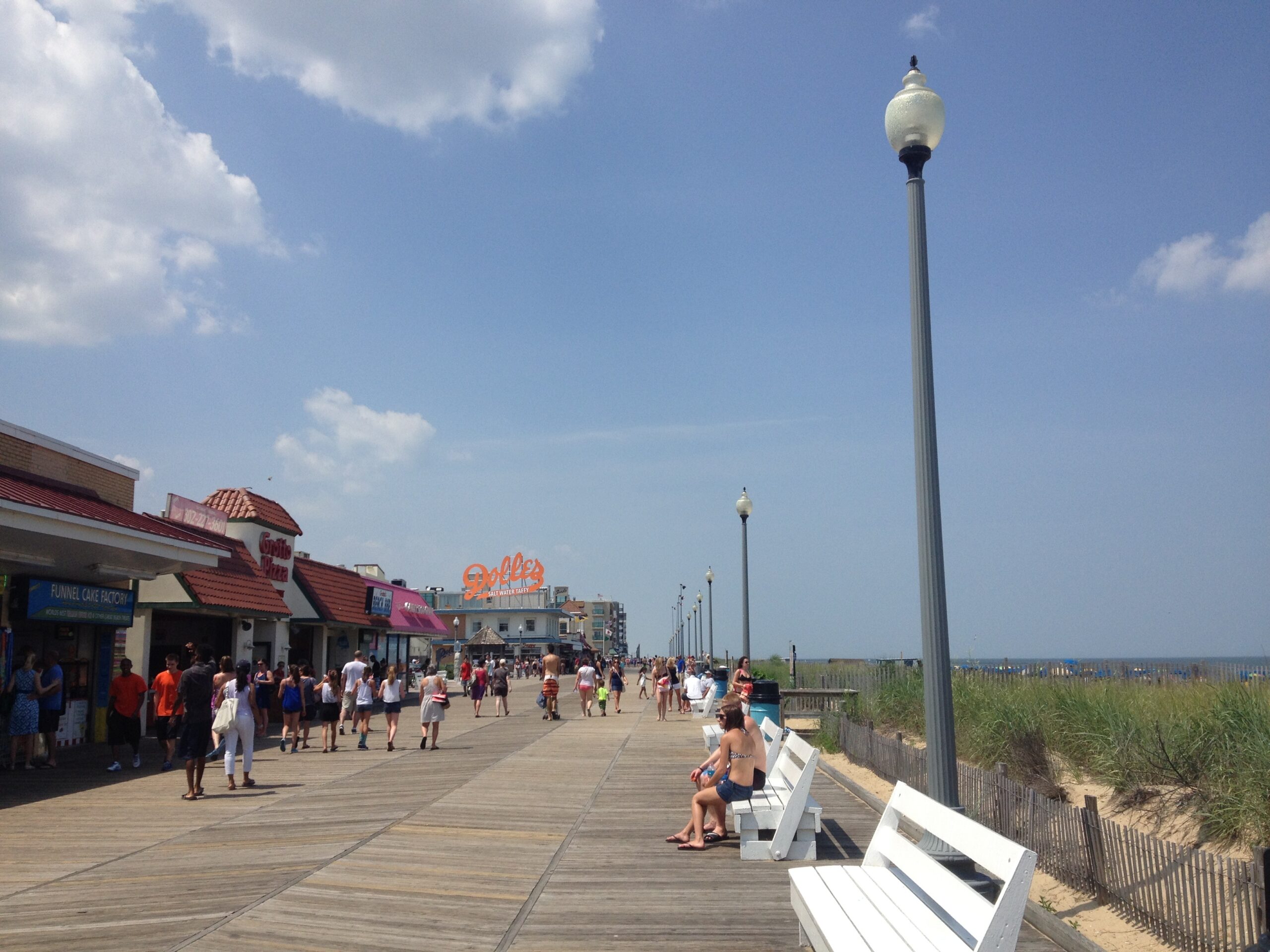 rehoboth view of the pier during the day