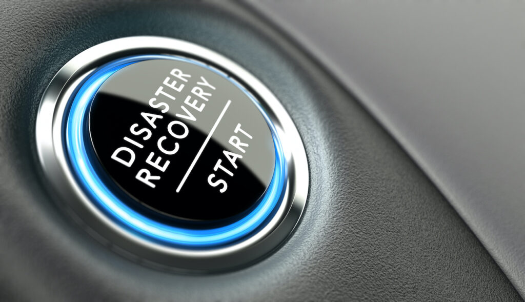 disaster recovery start button - business continuity